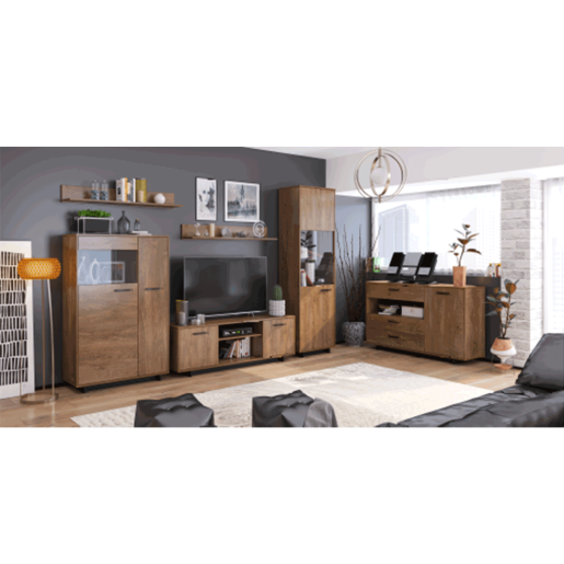 Masuta cafea mdf stejar bolzano negru Delis 110x65x46 cm