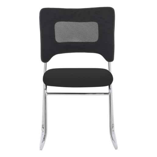 Scaun stivuibil negru crom Delos 47x56x82.5 cm
