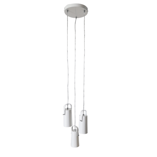 Lustra metal alb Devan 26.3x24.3x117.5 cm 