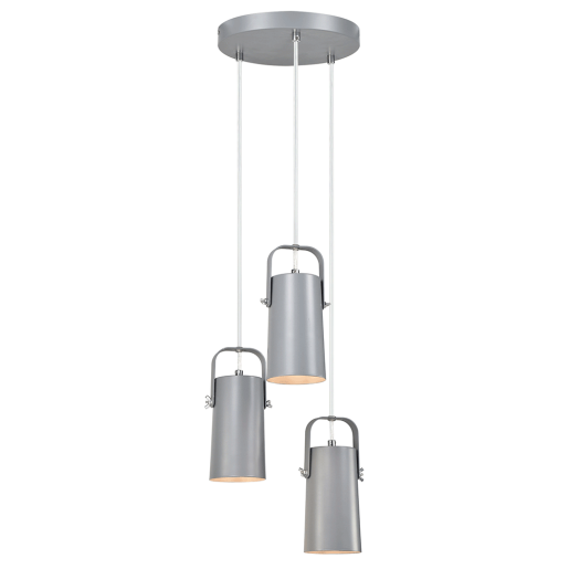 Lustra metal gri Devan 26.3x24.3x117.5 cm 