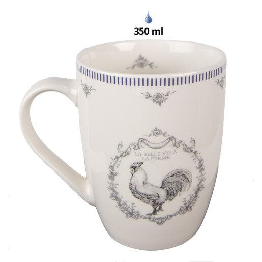 Set 6 cani portelan Cocos 12x8x10 cm, 350 ml