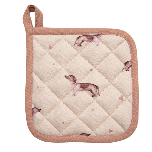 Set 2 servete termice bumbac bej maro Catelus 16x16 cm