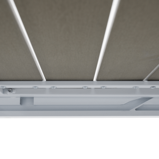 Masa extensibila de gradina otel alb gri Dorio 100/200x100x75 cm