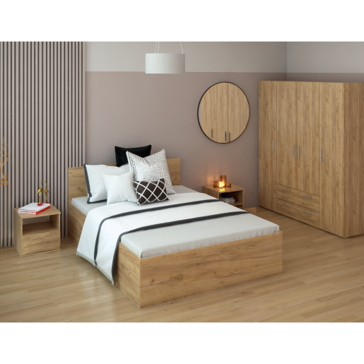 Noptiera DTD laminat stejar artisan Doli 40x40x40 cm