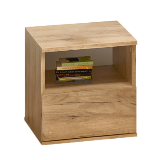 Noptiera DTD stejar craft auriu Doli 40x40x40 cm 