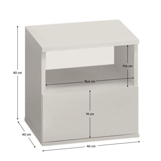 Noptiera DTD laminat casmir Doli 40x40x40 cm