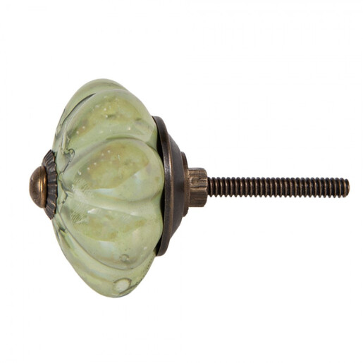Buton mobilier ceramica verde Ø 4x4 cm / S3 cm