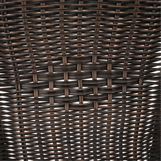 Scaun rachita sintetica maro metal negru Doren 53x63x72 cm