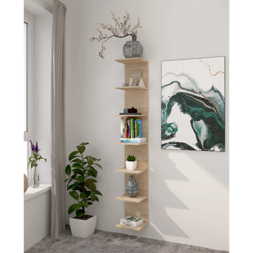 Raft suspendat DTD laminat stejar sonoma Dorna 30x28x190 cm