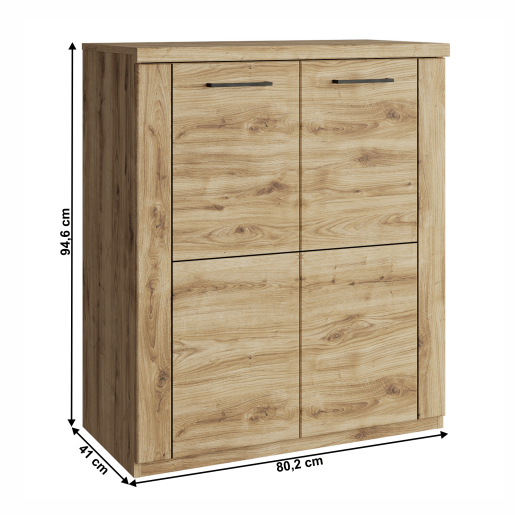 Comoda 2 usi stejar navarra Dorsi 80.2x41x94.6 cm