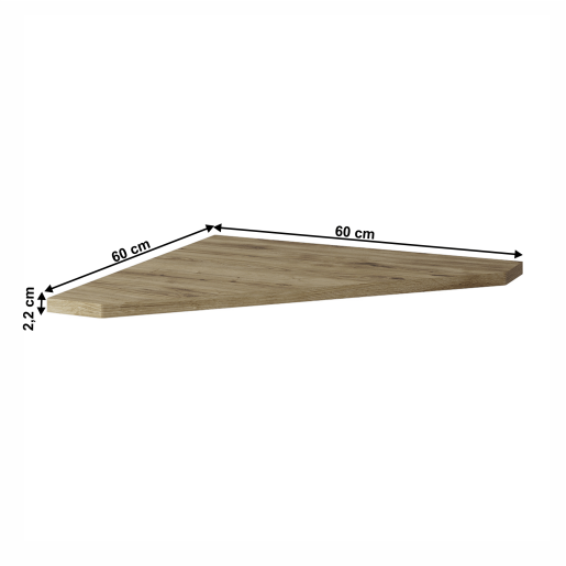 Etajera DTD stejar navarra Dorsi 60x2,2x60cm 