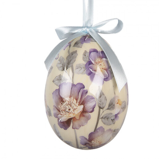 Set 6 oua decorative Paste decor flori multicolore Ø 7x10 cm