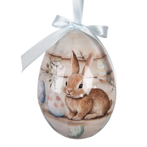 Set 6 oua decorative Paste Iepurasi Ø 7x10 cm