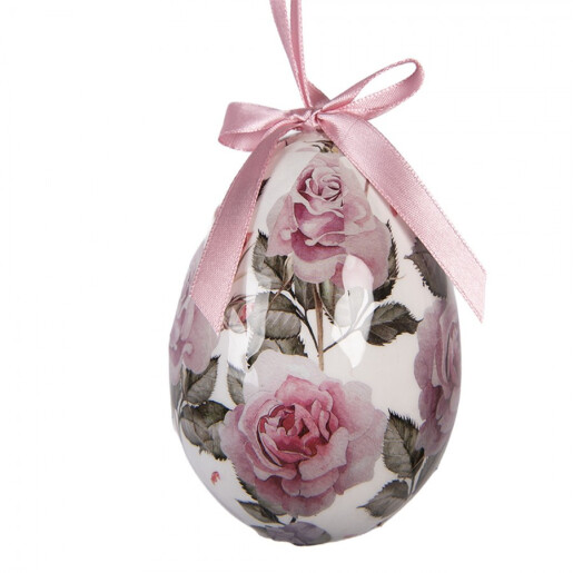 Set 6 oua decorative Paste model trandafiri Ø 7x10 cm