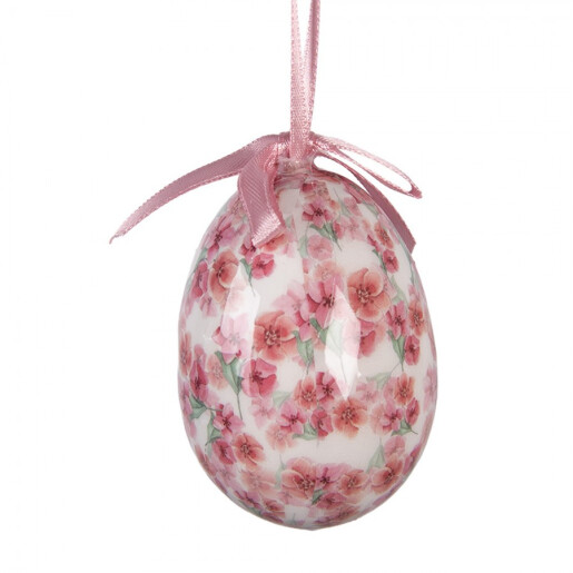 Set 9 oua decorative Paste flori multicolore Ø 5x8 cm