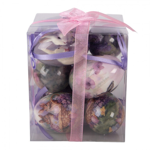 Set 9 oua decorative Paste Iepurasi Ø 5x8 cm