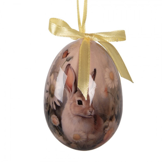 Set 9 oua decorative Paste Iepurasi multicolor Ø 5x8 cm