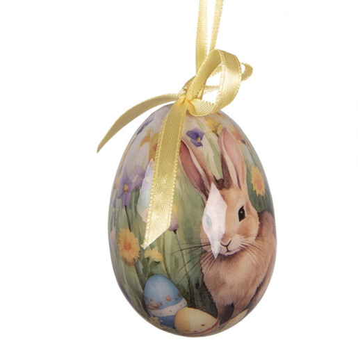 Set 9 oua decorative Paste Iepurasi multicolor Ø 5x8 cm