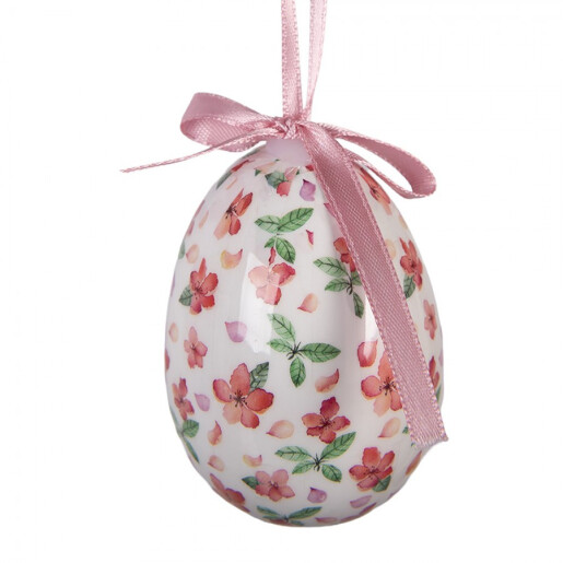 Set 9 oua decorative Paste decor floral multicolor Ø 5x8 cm