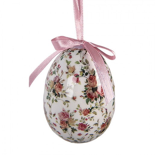 Set 9 oua decorative Paste decor floral multicolor Ø 5x8 cm