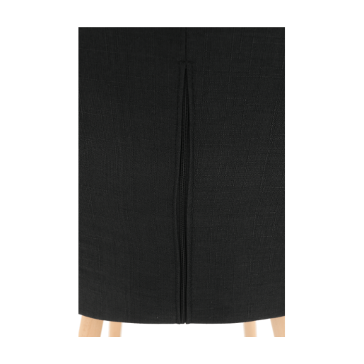 Fotoliu tapiterie textil negru picioare fag Ekin 62x58x82 cm