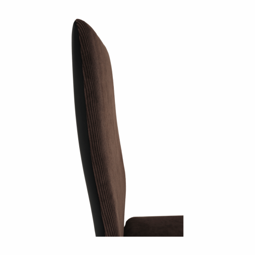 Scaun tapiterie textil maro picioare metal negru  Enra 41x46x98 cm