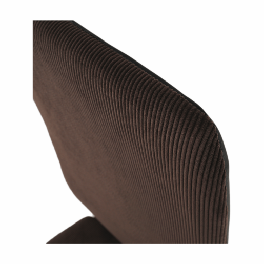 Scaun tapiterie textil maro picioare metal negru  Enra 41x46x98 cm