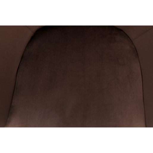 Scaun de birou tapiterie catifea maro picior crom auriu Erol 59x62x92 cm