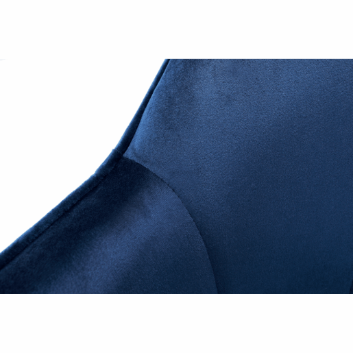 Scaun de birou catifea albastra picior crom Erol 59x62x92 cm