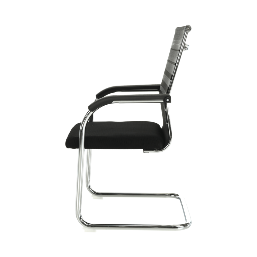 Scaun conferinta argintiu negru Esin 55x64x93 cm