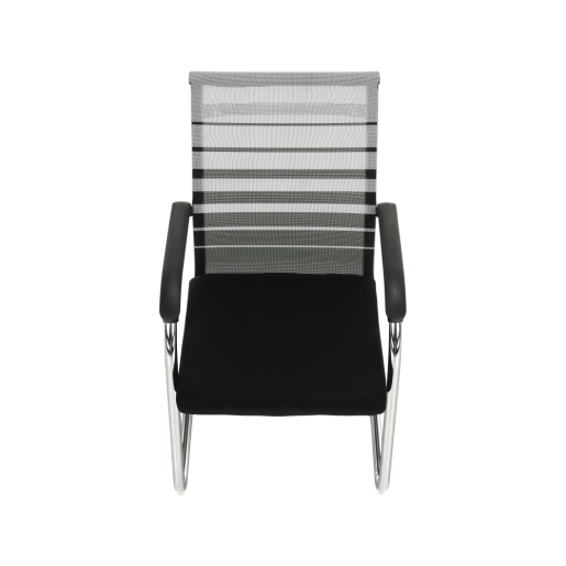 Scaun conferinta argintiu negru Esin 55x64x93 cm