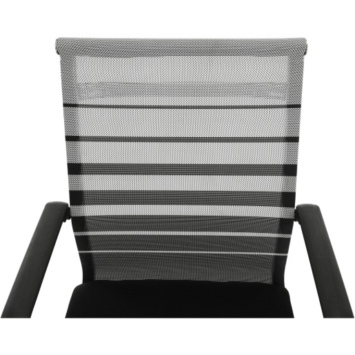 Scaun conferinta argintiu negru Esin 55x64x93 cm