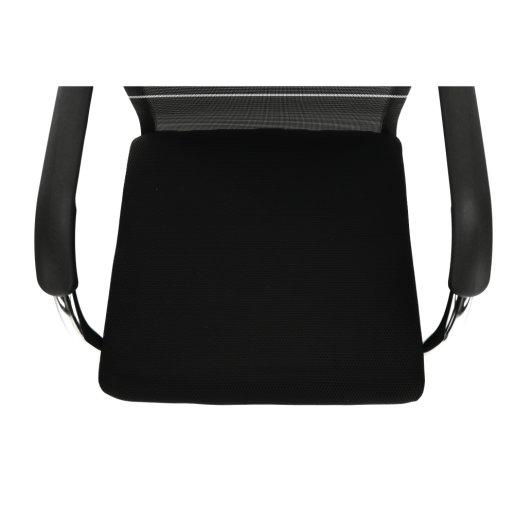 Scaun conferinta argintiu negru Esin 55x64x93 cm