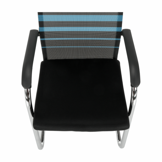 Scaun conferinta albastru negru Esin 55x64x93 cm