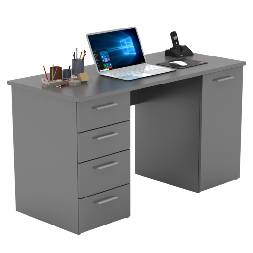 Birou DTD grafit Eustach 137x60x76,3 cm