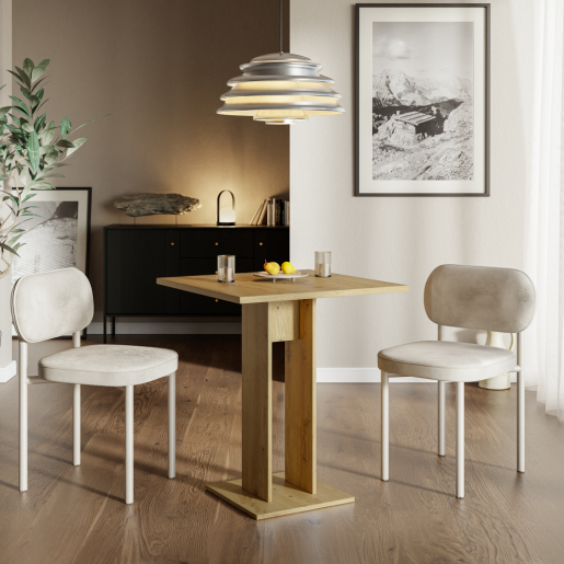 Masa DTD stejar artisan 67.5x67.5x78 cm