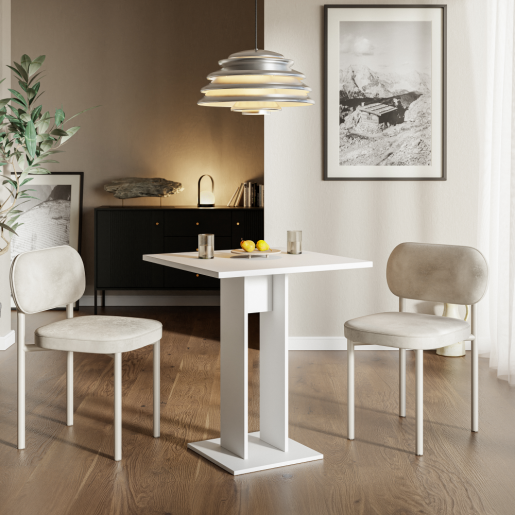 Masa DTD alb Everet 67.5x67.5x78 cm