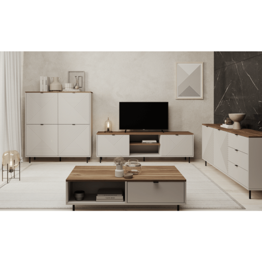 Masuta cafea DTD laminat mdf infoliat casmir stejar castello Eyco 110x60x37 cm