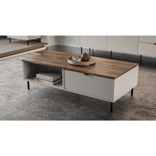 Masuta cafea DTD laminat mdf infoliat casmir stejar castello Eyco 110x60x37 cm