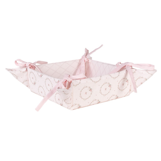 Cos paine bumbac multicolor Iepuras 35x35x8 cm