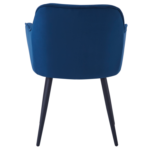 Fotoliu de design catifea albastra metal negru Fedris 61.5x59,5x80 cm