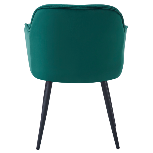 Fotoliu de design catifea verde metal negru Fedris 61.5x59,5x80 cm