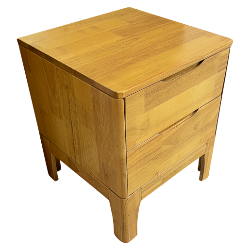 Noptiera lemn masiv natur Ferb 40x40x48,5 cm 