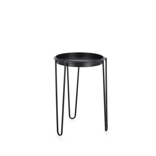 Suport ghiveci flori otel negru Madelyn 28.5x40 cm