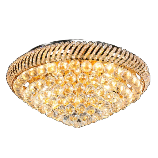 Plafoniera fier auriu sticla transparenta 60x25 cm
