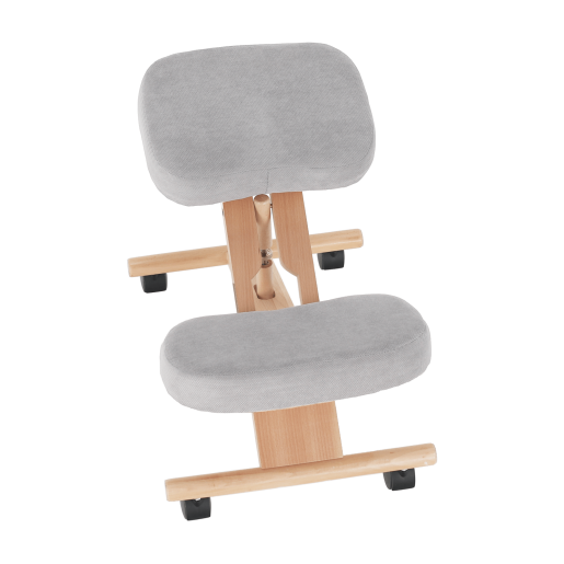 Scaun birou ergonomic gri-maro taupe fag Flonet 46x65x52-72 cm 