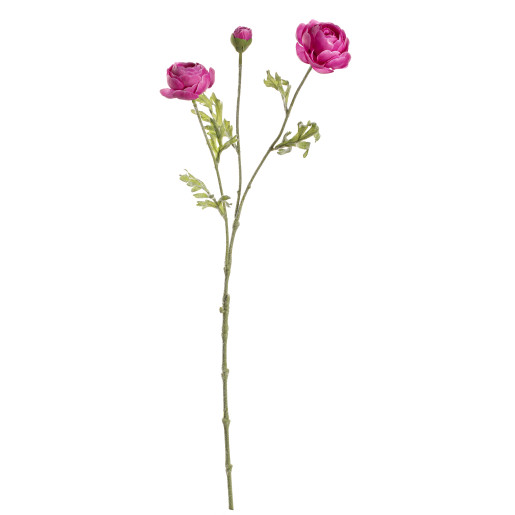 Ranunculus artificial 3 flori roz intens 60h
