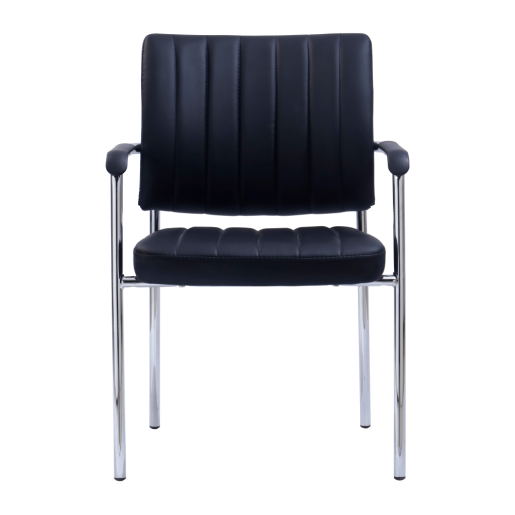 Scaun birou piele ecologica neagra crom Florin 63x56x83 cm