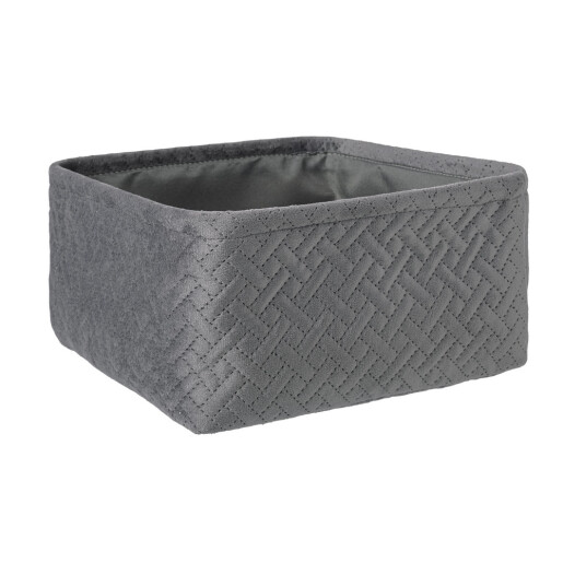 Cos depozitare textil gri Averill 25x25x12 cm