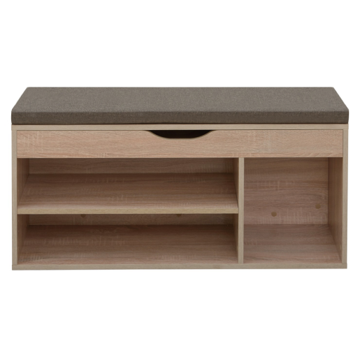 Pantofar cu banca DTD stejar sonoma Fuddy 103,6x32x48 cm 